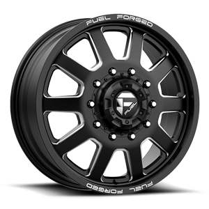 FF09D - 10 Lug Front Matte Black Milled - 22x8.5