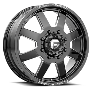 FF09D - 8 Lug Front Black Milled 