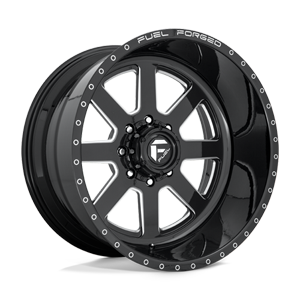 FF09D - 8 Lug Super Single Front Matte Black Milled