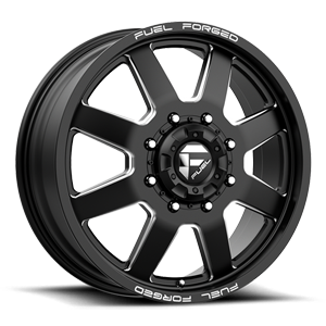 FF09D - 8 Lug Front Matte Black Milled - 22x8.5