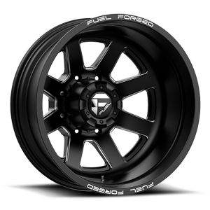 FF09D - 10 Lug Rear Matte Black Milled - 22x8.5