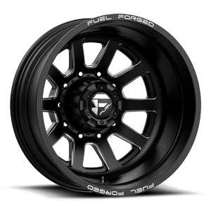 FF09D - 8 Lug Rear Matte Black Milled - 22x8.5