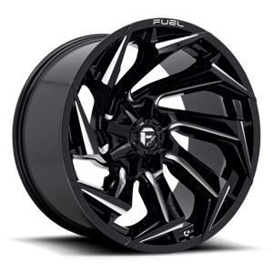 Reaction - D753 Gloss Black Milled - 22x12