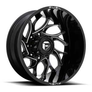 Runner Dually Rear - D741 Gloss Black Milled - 24x8.25 ET-176